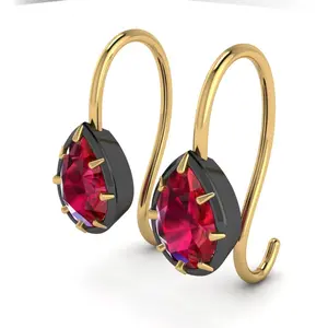 Pear Shaped 0.5ct Ruby Earrings
