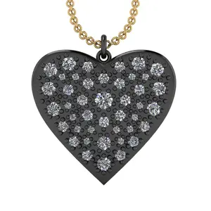 Ajour Pave Heart Diamond Pendant